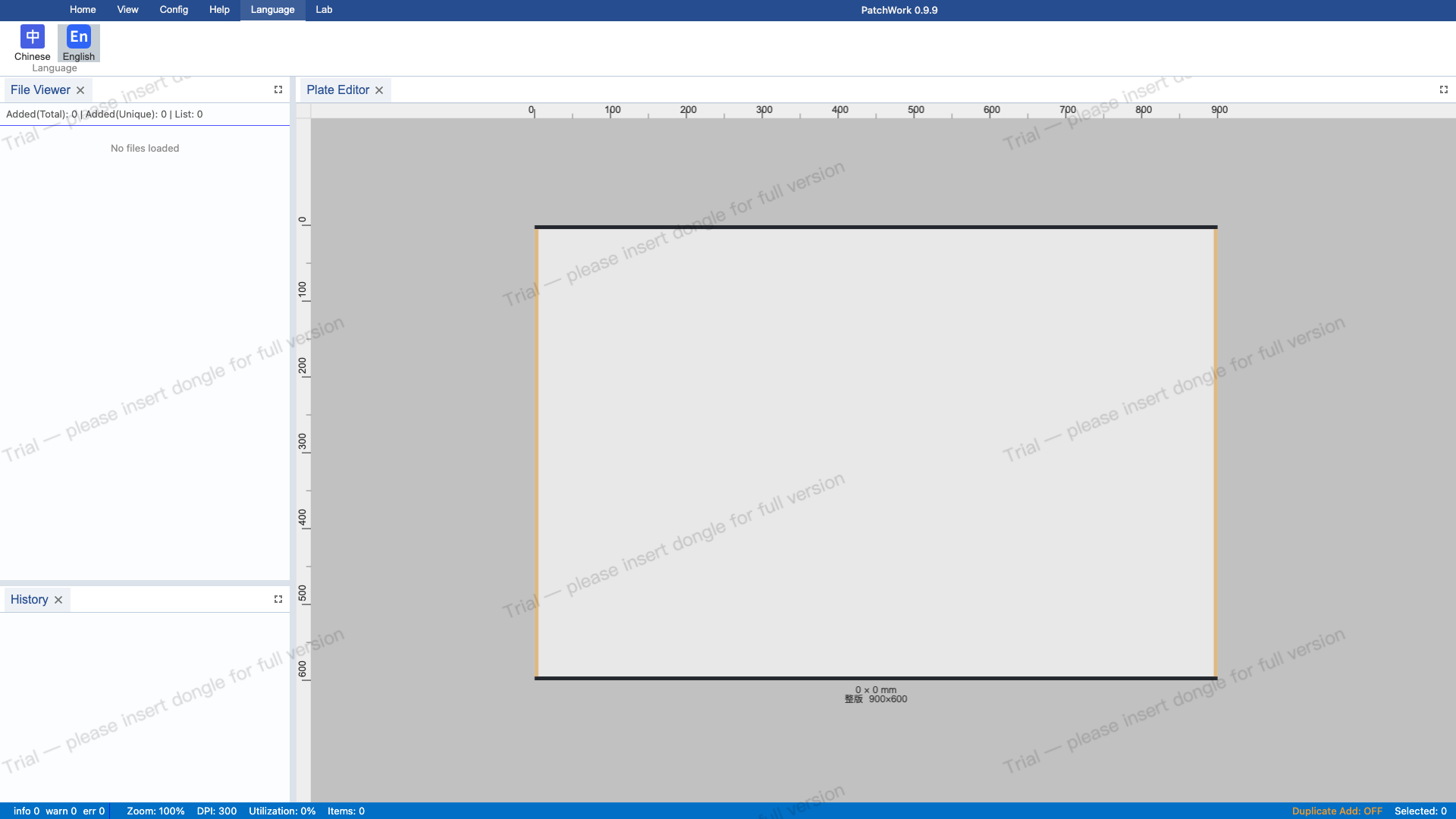 Language Tab